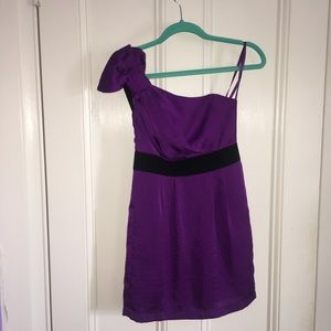 Purple one shoulder BCBGeneration formal dress